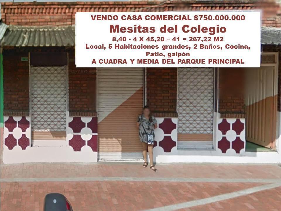 Mesitas del Colegio VENDO CASA COMERCIAL Y VIVIENDA