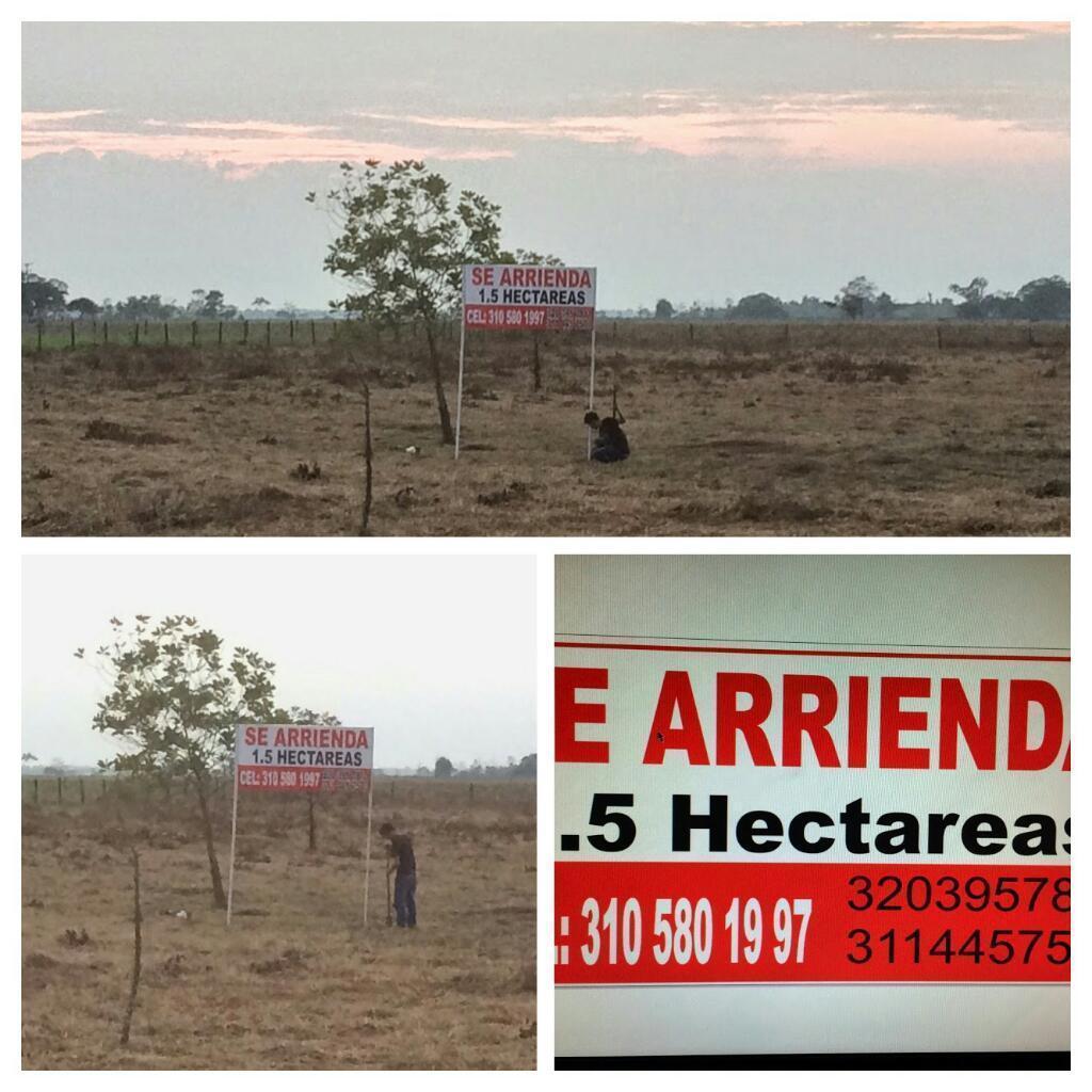 Arriendo para uso comercial o agrícola 1.5 hectáreas en Villavicencio