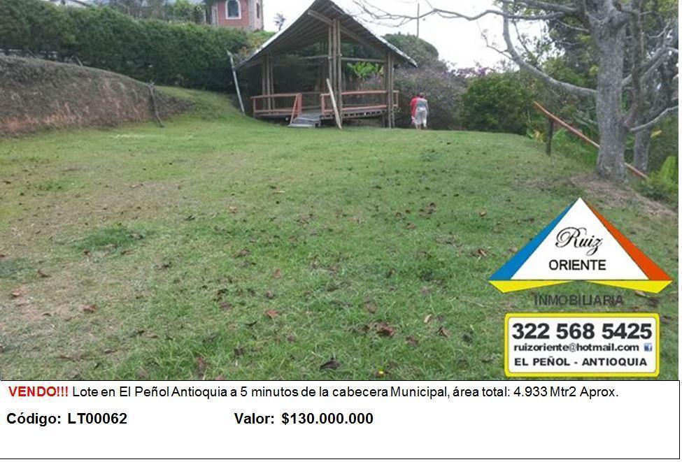 VENDO!!! LOTE EN EL PEÑOL