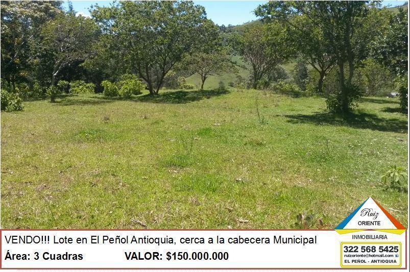 VENDO!!! LOTE UBICADO EN EL PEÑOL  CODIGO:LT00076