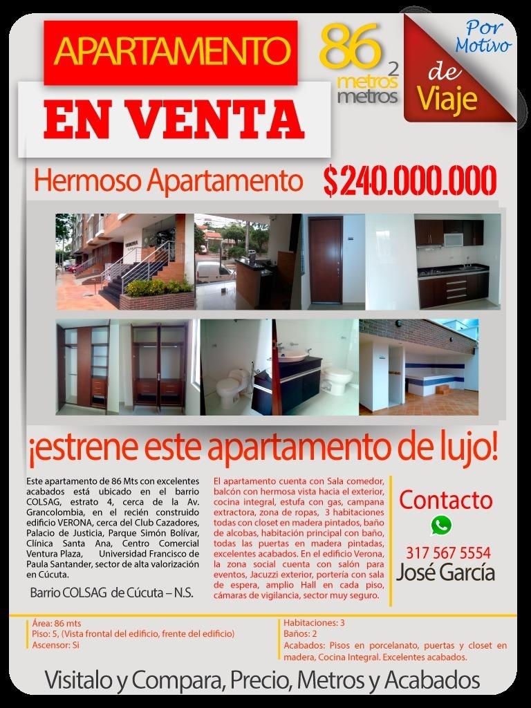 hermoso apartamento en venta