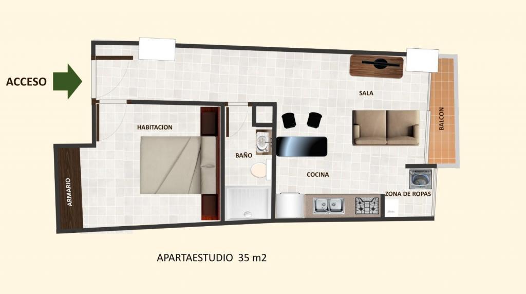 APARTAESTUDIOS UBICADOS EN . ASI ES TU CASA