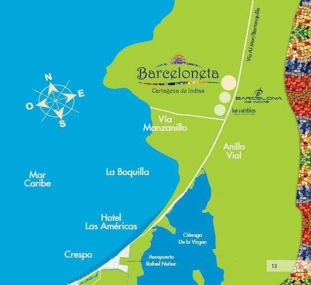 Codigo: 51218 espectacular apartamento en Barceloneta un prestigioso Condominio ubicado en la Zona norte de Cartagena